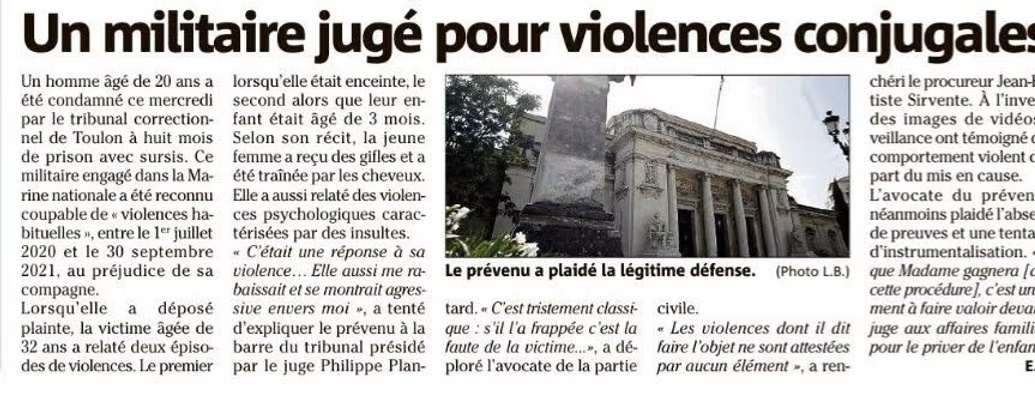 Un militaire jugé pour violences conjugales